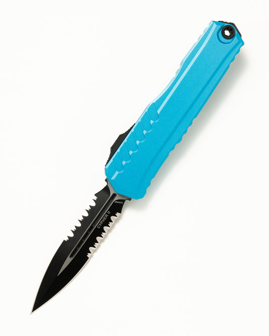 CYPHER II D/E BLACK PART SERRATE TURQUIOSE (1242-2TQ) FACTORY SECOND