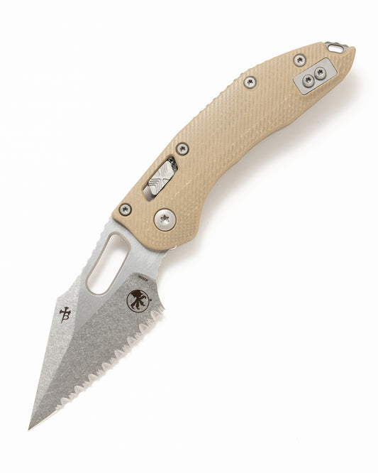 STITCH RAM LOK S/E STONEWASH FULL SERRATE FLUTED G-10 TAN (169RL-12FLGTTA) FACTORY SECOND