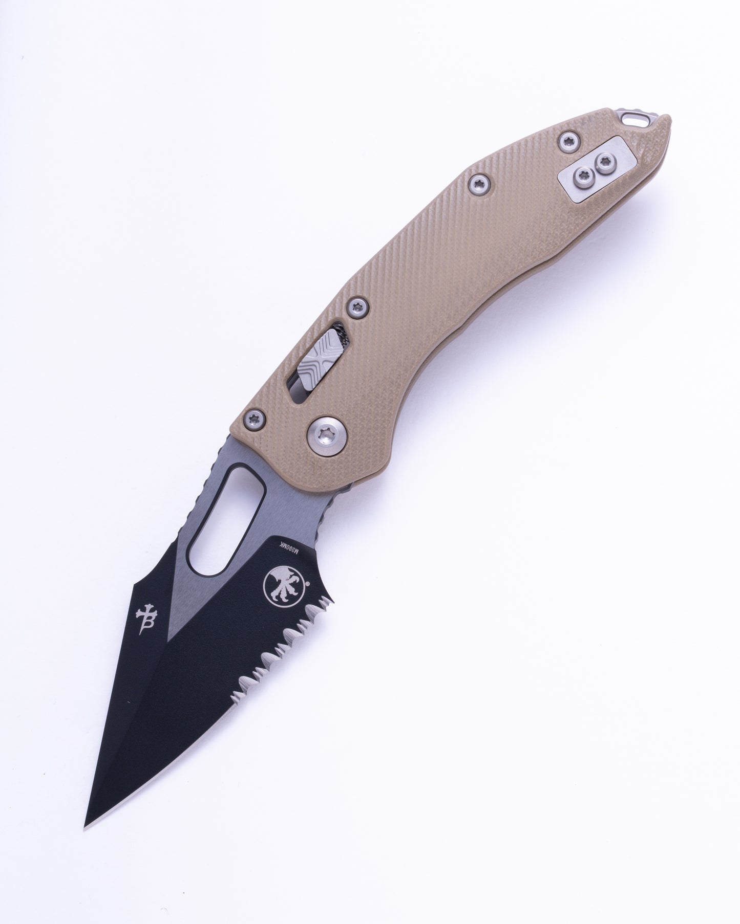 Stitch - RAM-LOKTM S/E Fluted G-10 Tan Partial Serrated (169RL-2FLGTTA)