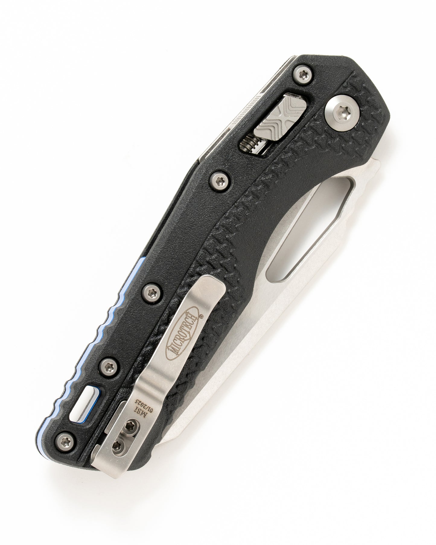 MSI S/E STONEWASHED FULL SERRATE TRI-GRIP POLYMER BLUE BACKSTRAP (210T-12PMBK-A1)